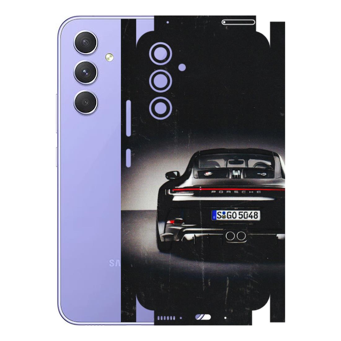Samsung A/S Series Phone Skins (All Models) - New Black Porsche GT3 - 3D Embossed Finish (L-327) Samsung Galaxy A54 (5G)