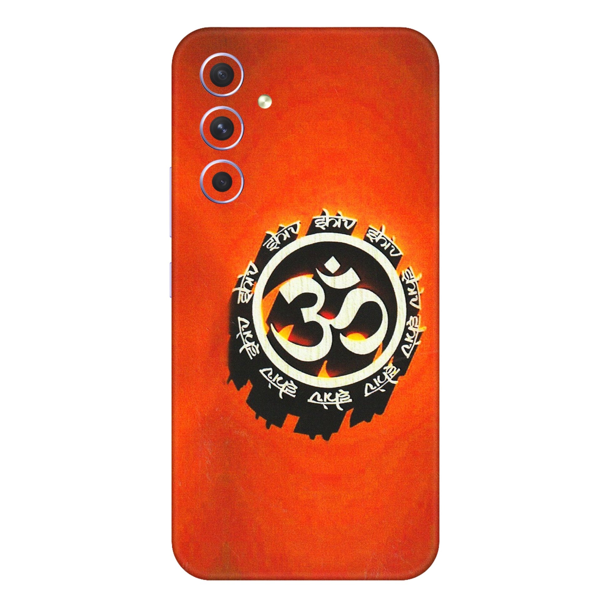 Samsung A/S Series Phone Skins (All Models) - Aum Shiv Orange - 3D Embossed Finish (L-32) Samsung Galaxy A54 (5G)
