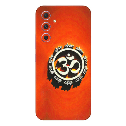 Samsung A/S Series Phone Skins (All Models) - Aum Shiv Orange - 3D Embossed Finish (L-32) Samsung Galaxy A54 (5G)