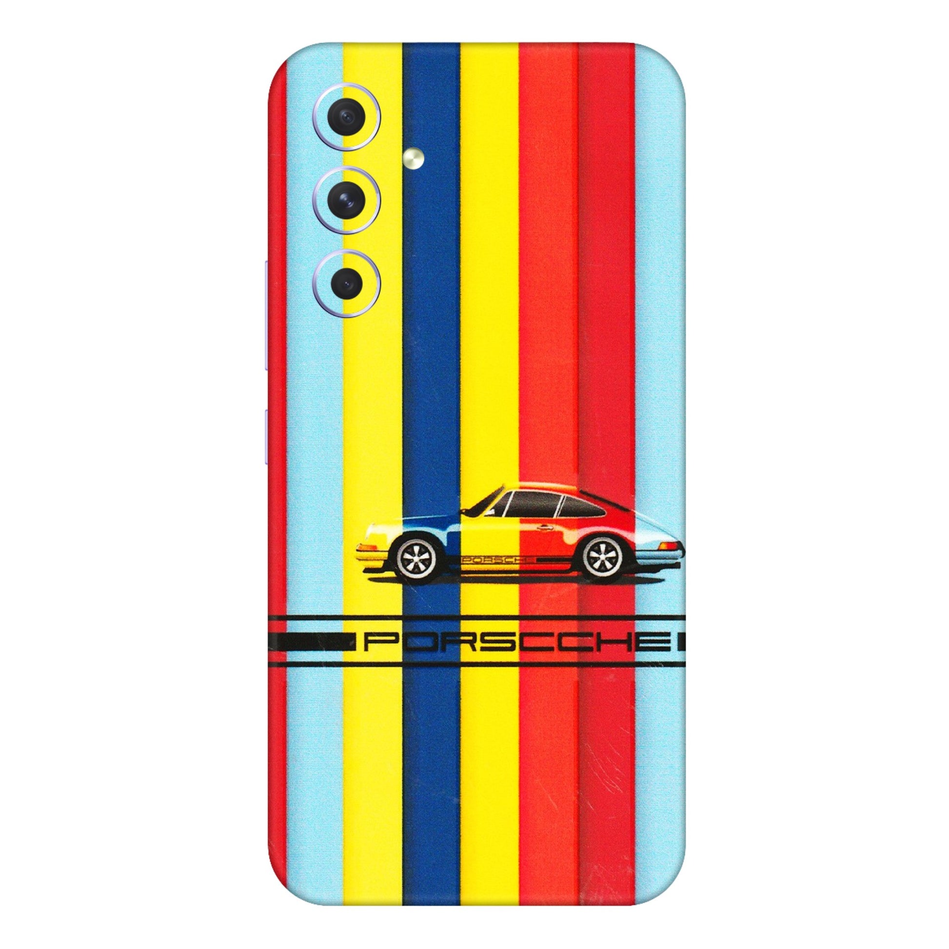 Samsung A/S Series Phone Skins (All Models) - Multicolour Porche - 3D Embossed Finish (L-39) Samsung Galaxy A54 (5G)