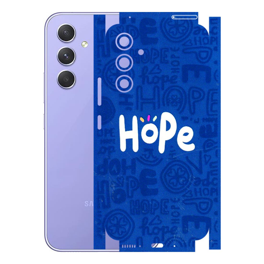 Samsung A/S Series Phone Skins (All Models) - Hope Doodles Blue - 3D Embossed Finish (L-43) Samsung Galaxy A54 (5G)