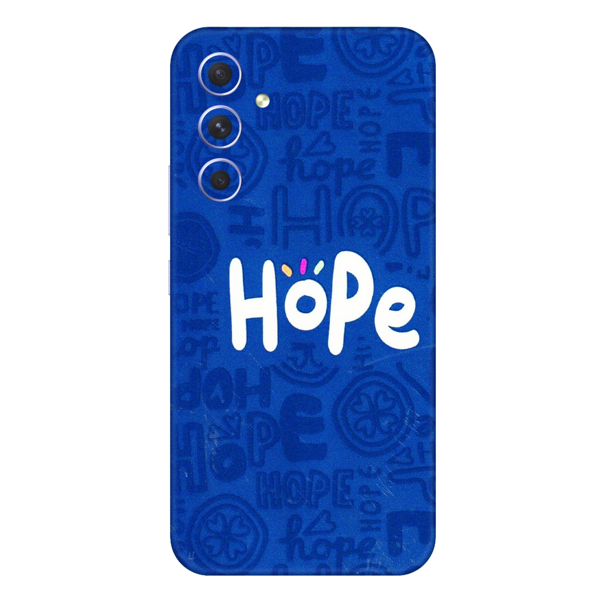 Samsung A/S Series Phone Skins (All Models) - Hope Doodles Blue - 3D Embossed Finish (L-43) Samsung Galaxy A54 (5G)
