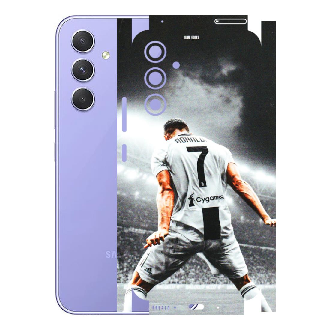 Samsung A/S Series Phone Skins (All Models) - Ronaldo CR7 Crazy - 3D Embossed Finish (L-44) Samsung Galaxy A54 (5G)
