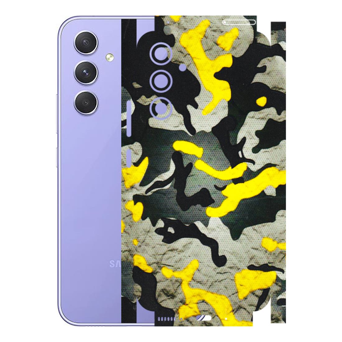 Samsung A/S Series Phone Skins (All Models) - Yellow Camouflage - 3D Embossed Finish (L-61) Samsung Galaxy A54 (5G)