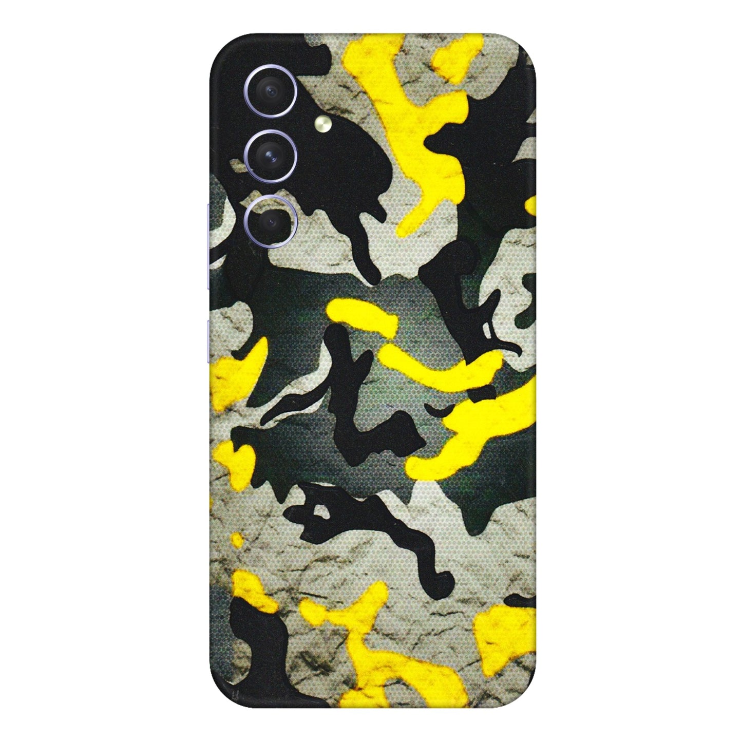 Samsung A/S Series Phone Skins (All Models) - Yellow Camouflage - 3D Embossed Finish (L-61) Samsung Galaxy A54 (5G)