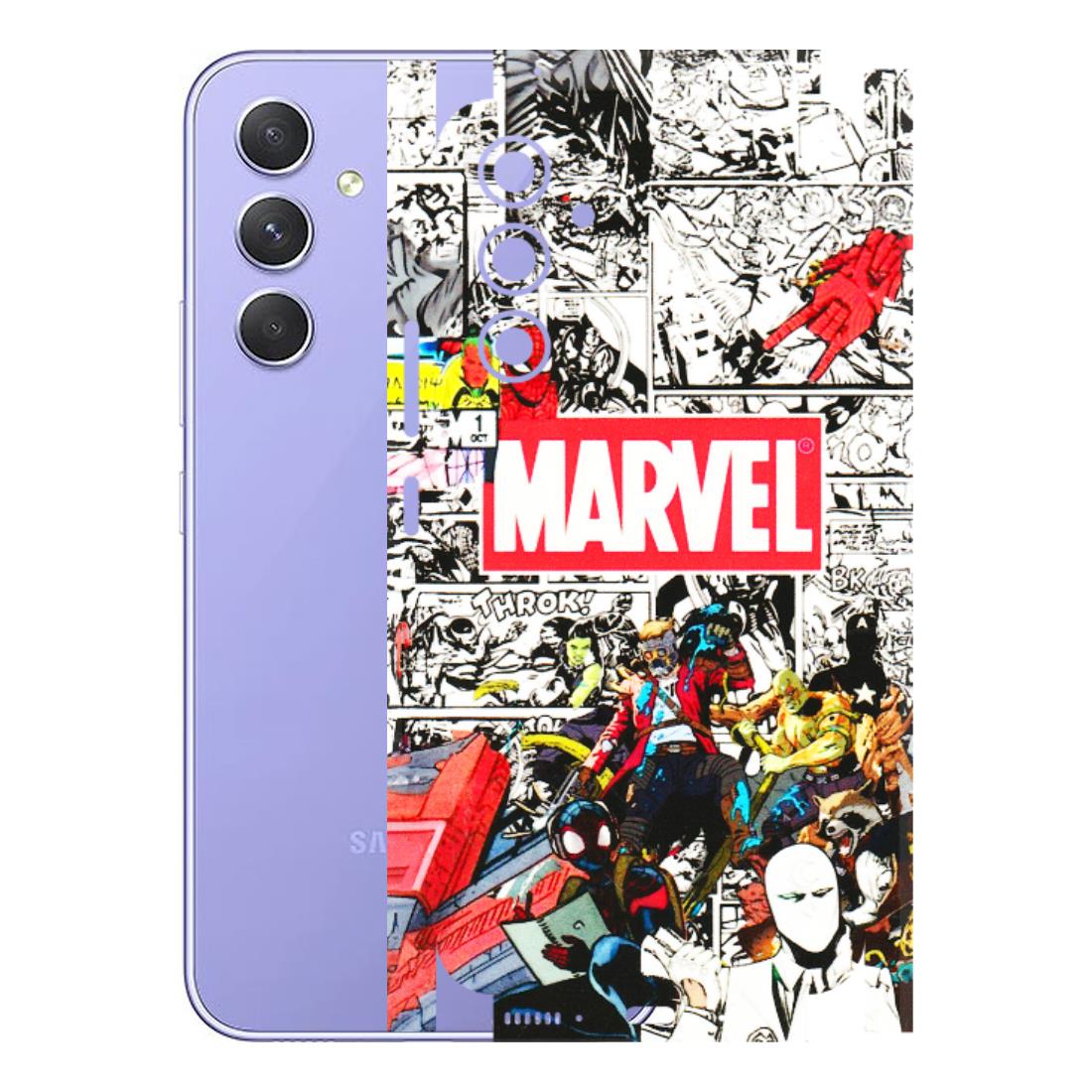 Samsung A/S Series Phone Skins (All Models) - Marvel Colorful Comic - 3D Embossed Finish (L-64) Samsung Galaxy A54 (5G)