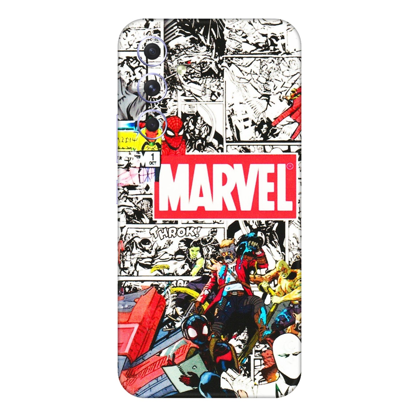 Samsung A/S Series Phone Skins (All Models) - Marvel Colorful Comic - 3D Embossed Finish (L-64) Samsung Galaxy A54 (5G)