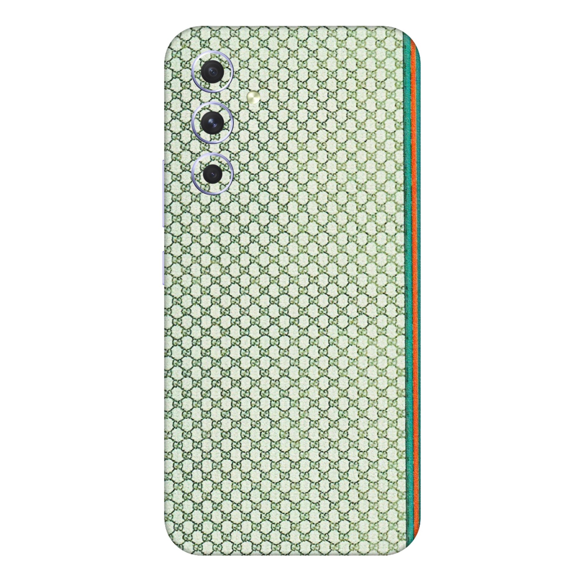 Samsung A/S Series Phone Skins (All Models) - Gucci Fabric Pattern - 3D Embossed Finish (L-73) Samsung Galaxy A54 (5G)