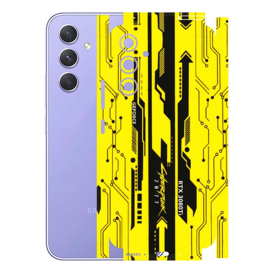 Samsung A/S Series Phone Skins (All Models) - Yellow Cyberpunk - 3D Embossed Finish (L-93) Samsung Galaxy A54 (5G)