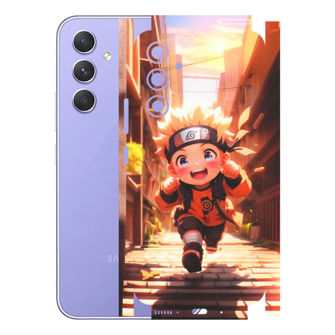 Samsung A/S Series Phone Skins (All Models) - Naruto Cute Toon Running - Matte Finish (M-04) Samsung Galaxy A54 (5G)