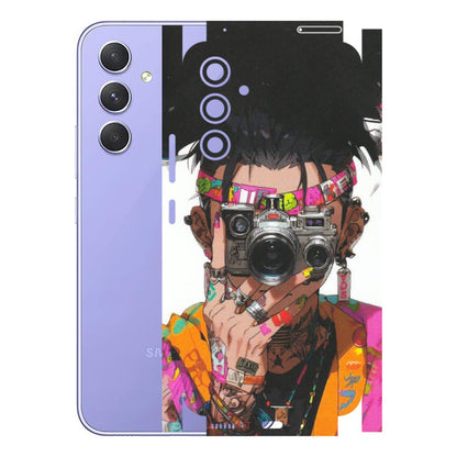 Samsung A/S Series Phone Skins (All Models) - Camera Lover Girl - Matte Finish (M-09) Samsung Galaxy A54 (5G)