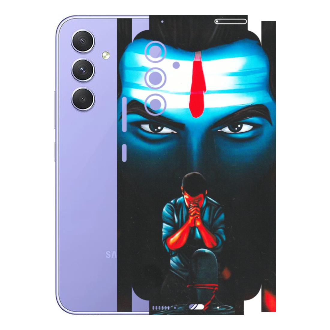 Samsung A/S Series Phone Skins (All Models) - Mahakal Bhakt - Matte Finish (M-112) Samsung Galaxy A54 (5G)