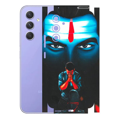 Samsung A/S Series Phone Skins (All Models) - Mahakal Bhakt - Matte Finish (M-112) Samsung Galaxy A54 (5G)