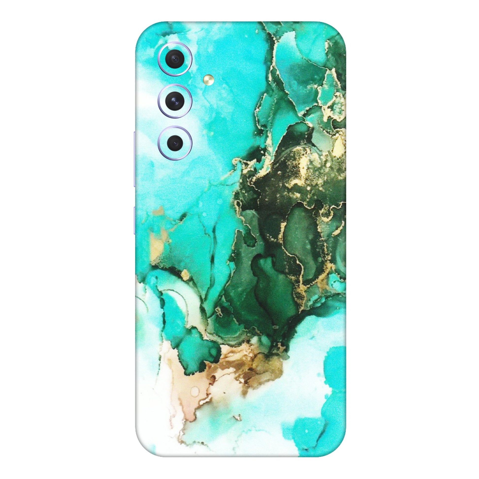 Samsung A/S Series Phone Skins (All Models) - The Blue Gold Marble - Matte Finish (M-124) Samsung Galaxy A54 (5G)