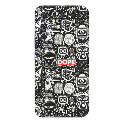 Samsung A/S Series Phone Skins (All Models) - Dope Stay Classy Black Doodles - Matte Finish (M-126) Samsung Galaxy A54 (5G)
