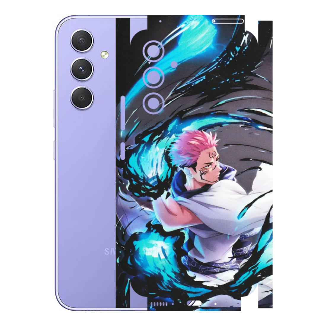 Samsung A/S Series Phone Skins (All Models) - New Jujutsu Kaisen Grey Blue Anime - Matte Finish (M-127) Samsung Galaxy A54 (5G)