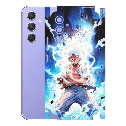 Samsung A/S Series Phone Skins (All Models) - Blue Thunder Luffy Anime - Matte Finish (M-132) Samsung Galaxy A54 (5G)