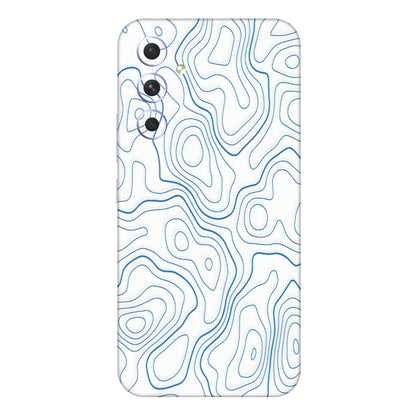 Samsung A/S Series Phone Skins (All Models) - Blue And White Swirls - Matte Finish (M-139) Samsung Galaxy A54 (5G)