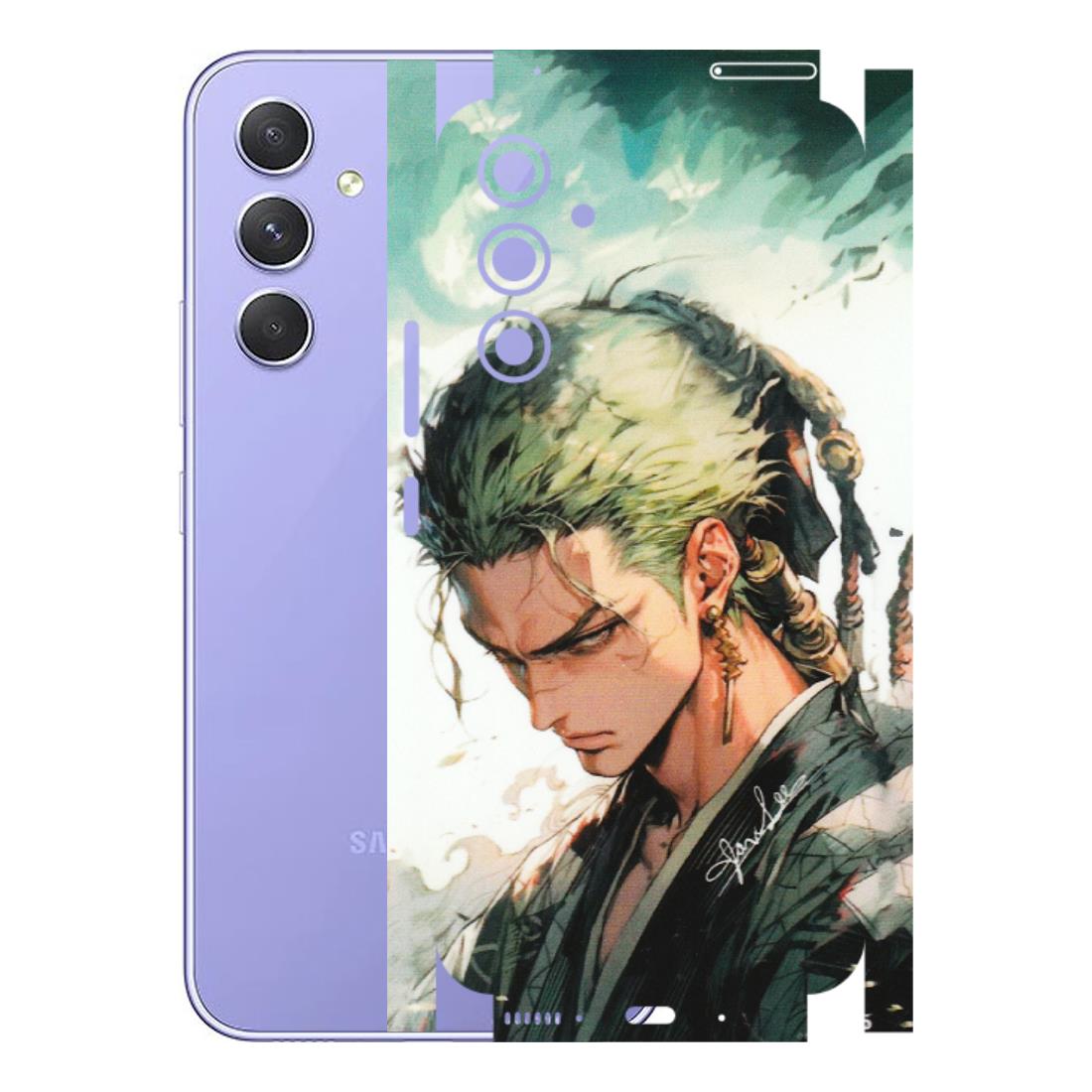 Samsung A/S Series Phone Skins (All Models) - New Roronoa Zoro One Picece Anime - Matte Finish (M-140) Samsung Galaxy A54 (5G)