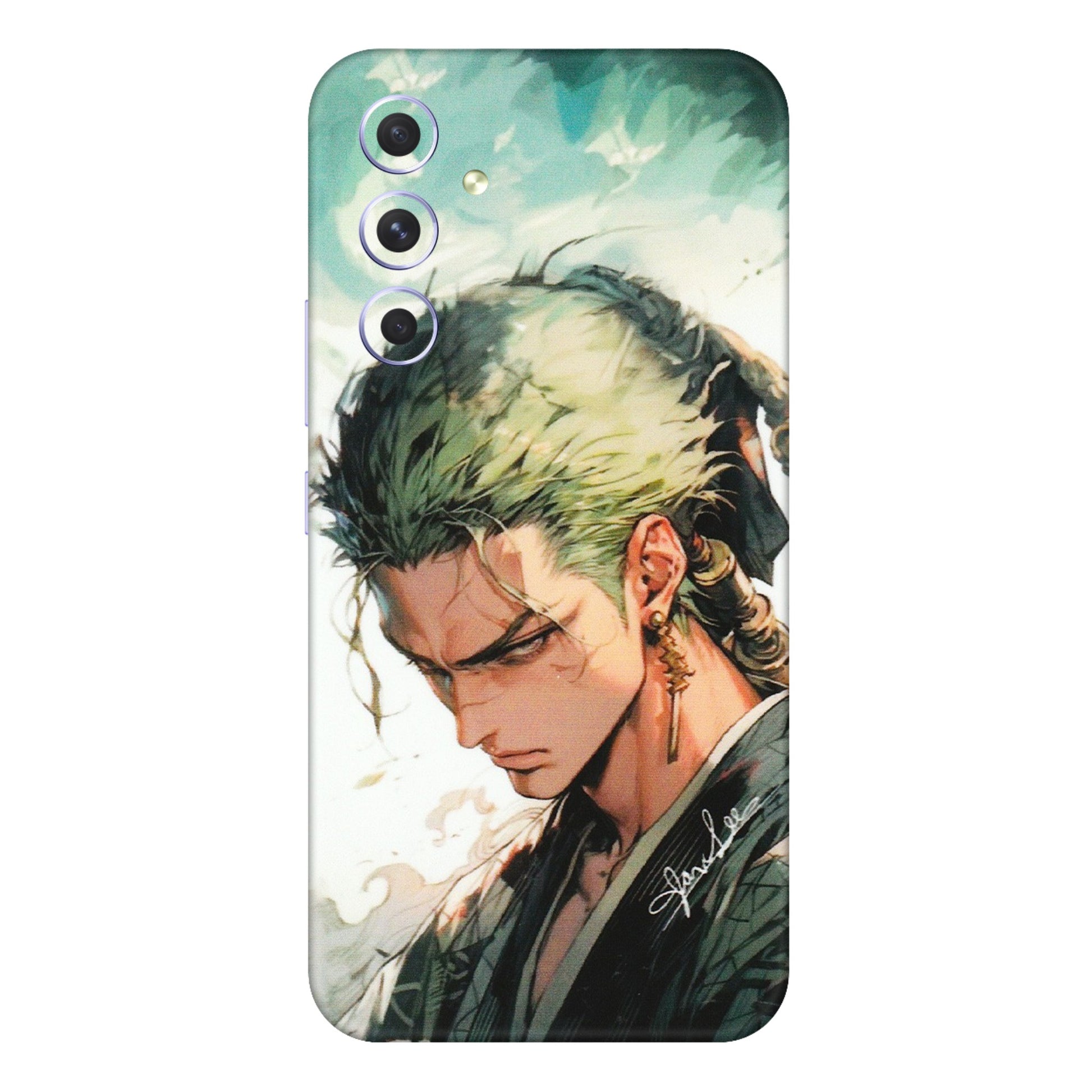 Samsung A/S Series Phone Skins (All Models) - New Roronoa Zoro One Picece Anime - Matte Finish (M-140) Samsung Galaxy A54 (5G)