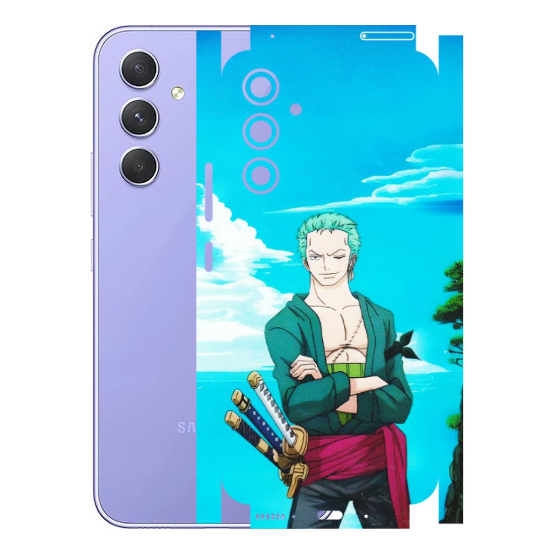 Samsung A/S Series Phone Skins (All Models) - Cool Swordman Zoro Anime - Matte Finish (M-143) Samsung Galaxy A54 (5G)