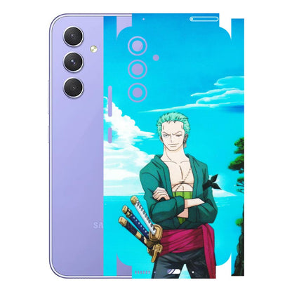 Samsung A/S Series Phone Skins (All Models) - Cool Swordman Zoro Anime - Matte Finish (M-143) Samsung Galaxy A54 (5G)