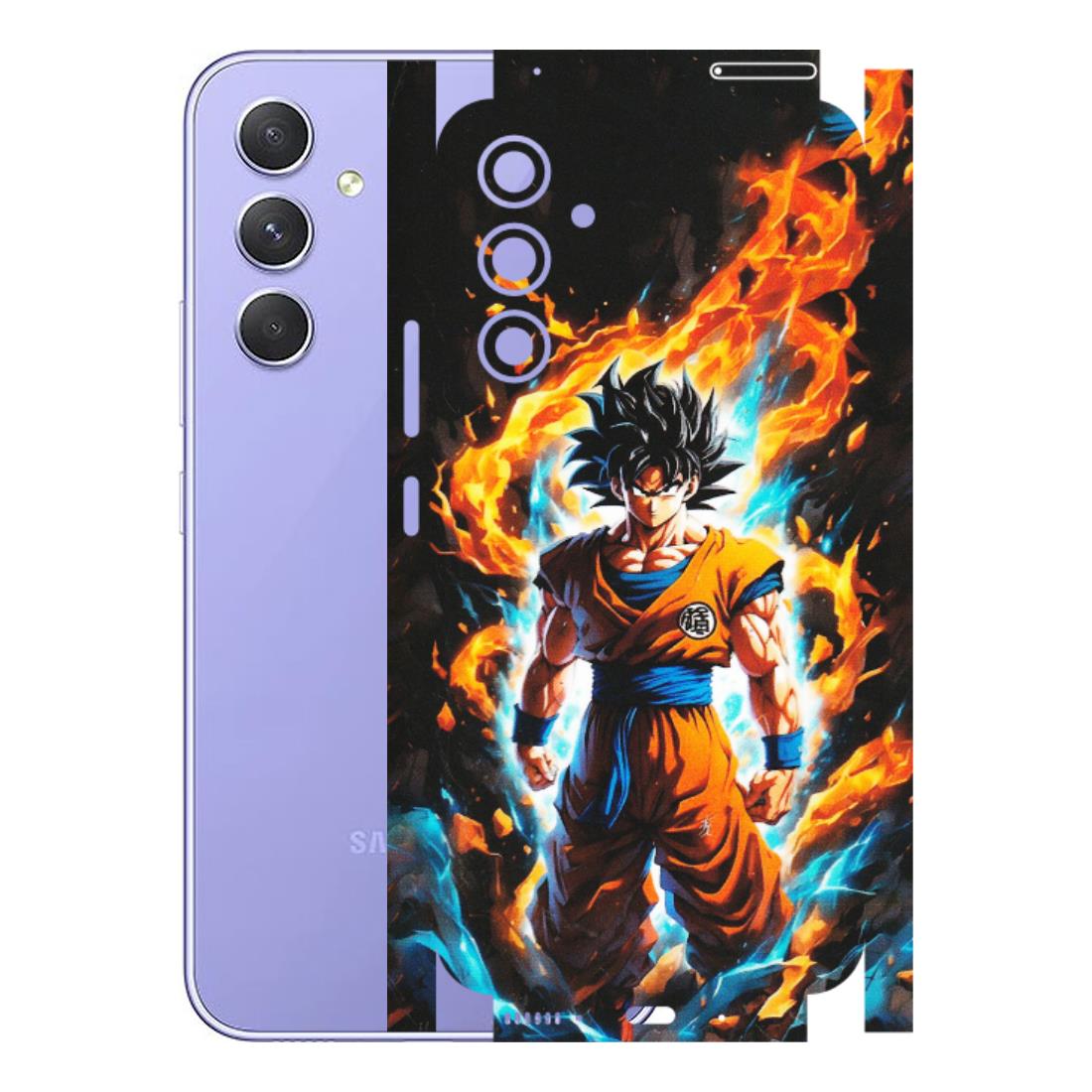 Samsung A/S Series Phone Skins (All Models) - Goku Transformation Anime - Matte Finish (M-159) Samsung Galaxy A54 (5G)