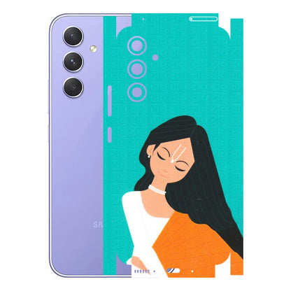 Samsung A/S Series Phone Skins (All Models) - Radhe Radhe With Hindu Symbol - Matte Finish (M-164) Samsung Galaxy A54 (5G)