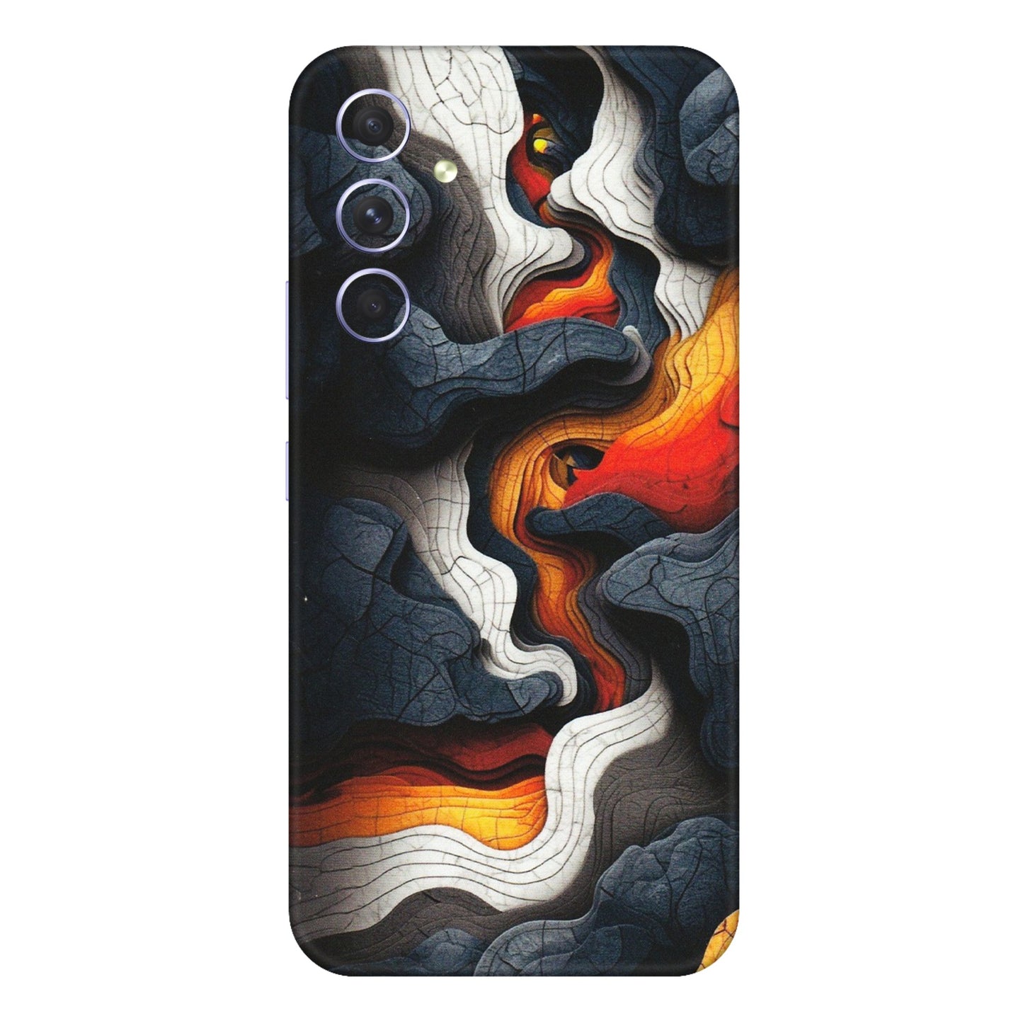Samsung A/S Series Phone Skins (All Models) - Abstract Volcanic Layers - Matte Finish (M-52) Samsung Galaxy A54 (5G)