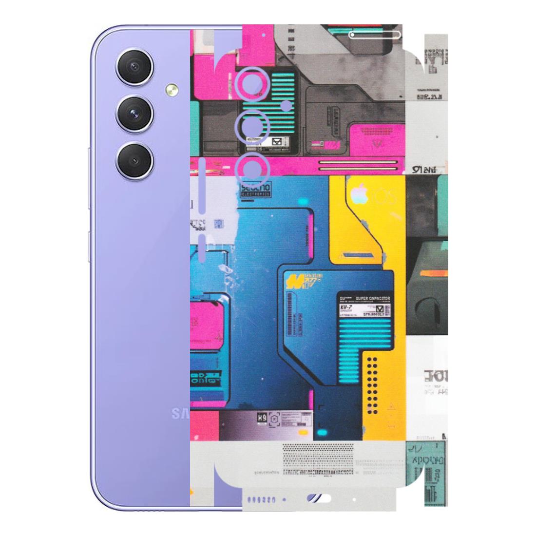 Samsung A/S Series Phone Skins (All Models) - Colourfull Motherboard Internals - Matte Finish (M-55) Samsung Galaxy A54 (5G)