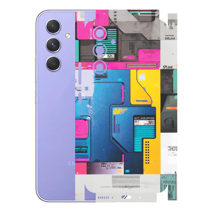 Samsung A/S Series Phone Skins (All Models) - Colourfull Motherboard Internals - Matte Finish (M-55) Samsung Galaxy A54 (5G)
