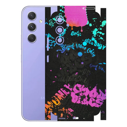 Samsung A/S Series Phone Skins (All Models) - Majestic Black Vibes - Matte Finish (M-62) Samsung Galaxy A54 (5G)