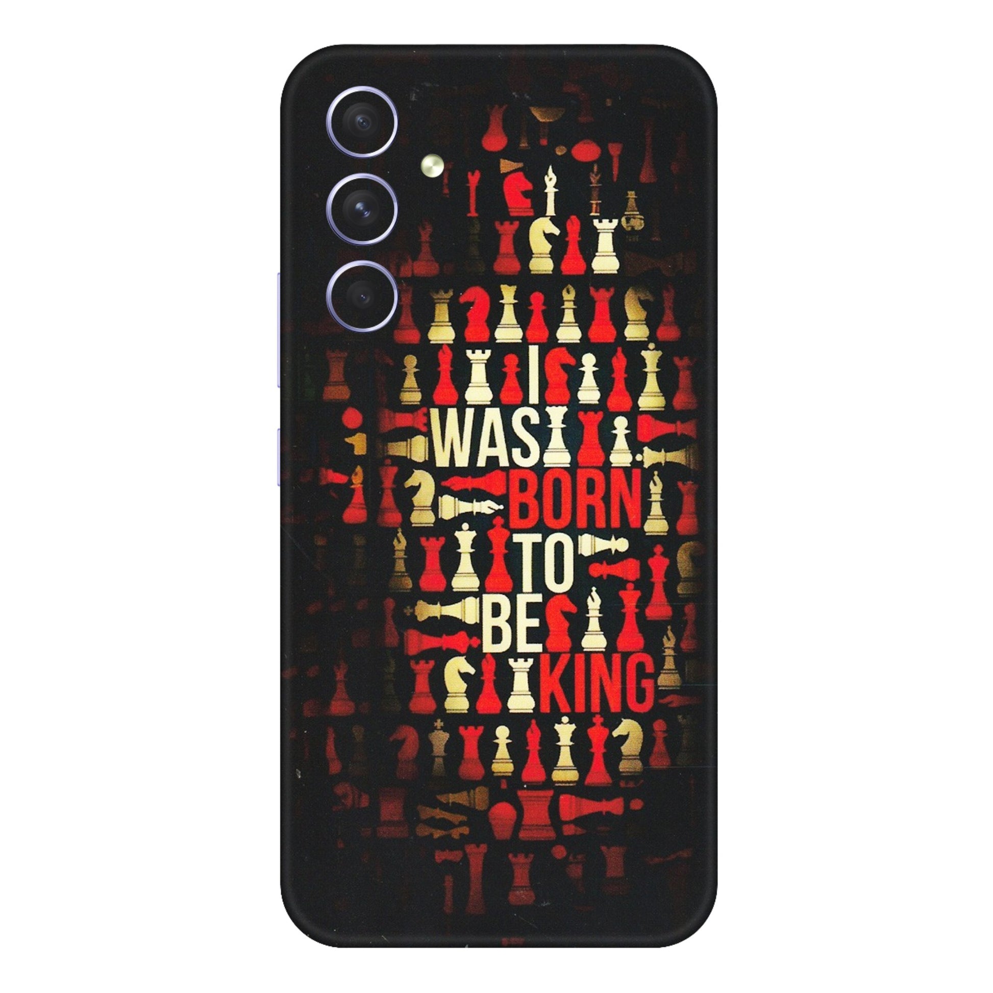 Samsung A/S Series Phone Skins (All Models) - Born To Be King - Matte Finish (M-73) Samsung Galaxy A54 (5G)