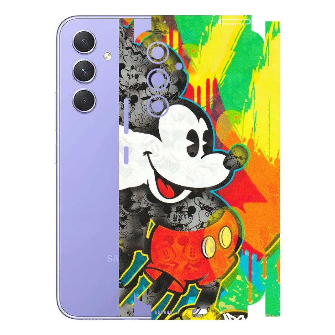 Samsung A/S Series Phone Skins (All Models) - Multiple Mickey With Colourful Texture - Matte Finish (M-84) Samsung Galaxy A54 (5G)