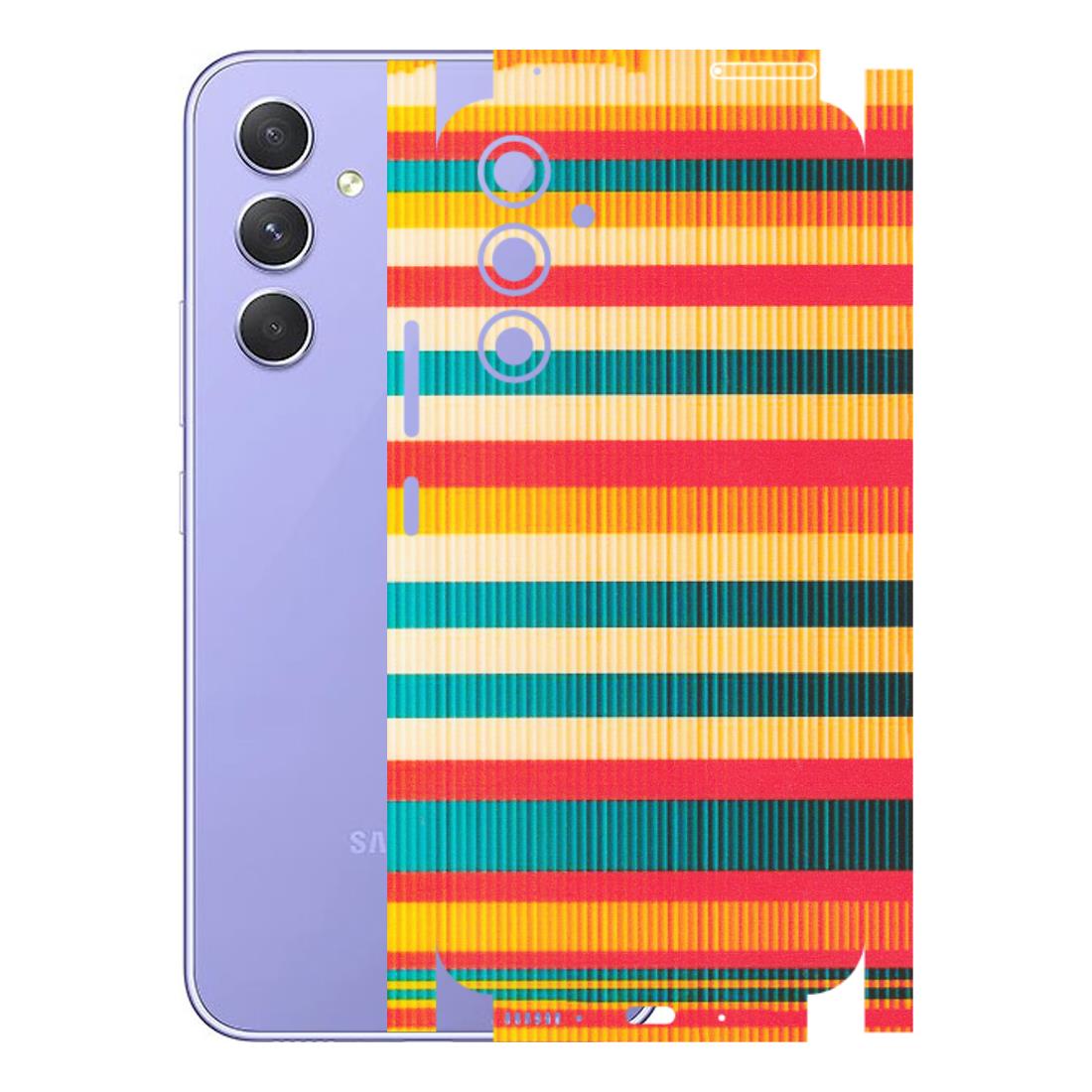 Samsung A/S Series Phone Skins (All Models) - Colourful Stripes Soothing Effect - Matte Finish (M-86) Samsung Galaxy A54 (5G)