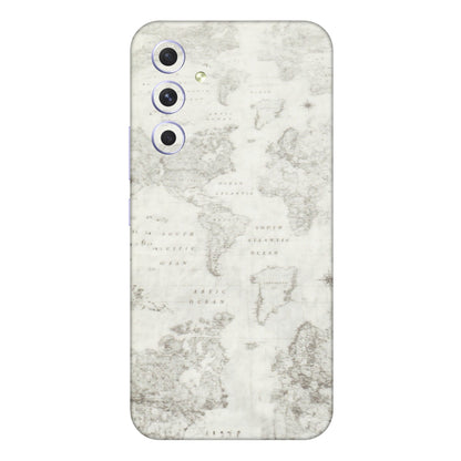 Samsung A/S Series Phone Skins (All Models) - World Travel Map - Transparent Finish (T-04) Samsung Galaxy A54 (5G)