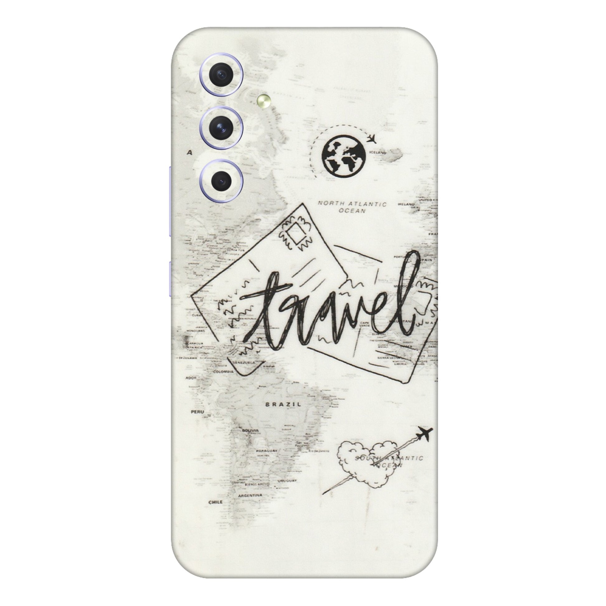 Samsung A/S Series Phone Skins (All Models) - Travel Ticket - Transparent Finish (T-06) Samsung Galaxy A54 (5G)