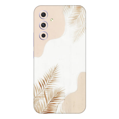 Samsung A/S Series Phone Skins (All Models) - Gold Petals Abstract - Transparent Finish (T-08) Samsung Galaxy A54 (5G)