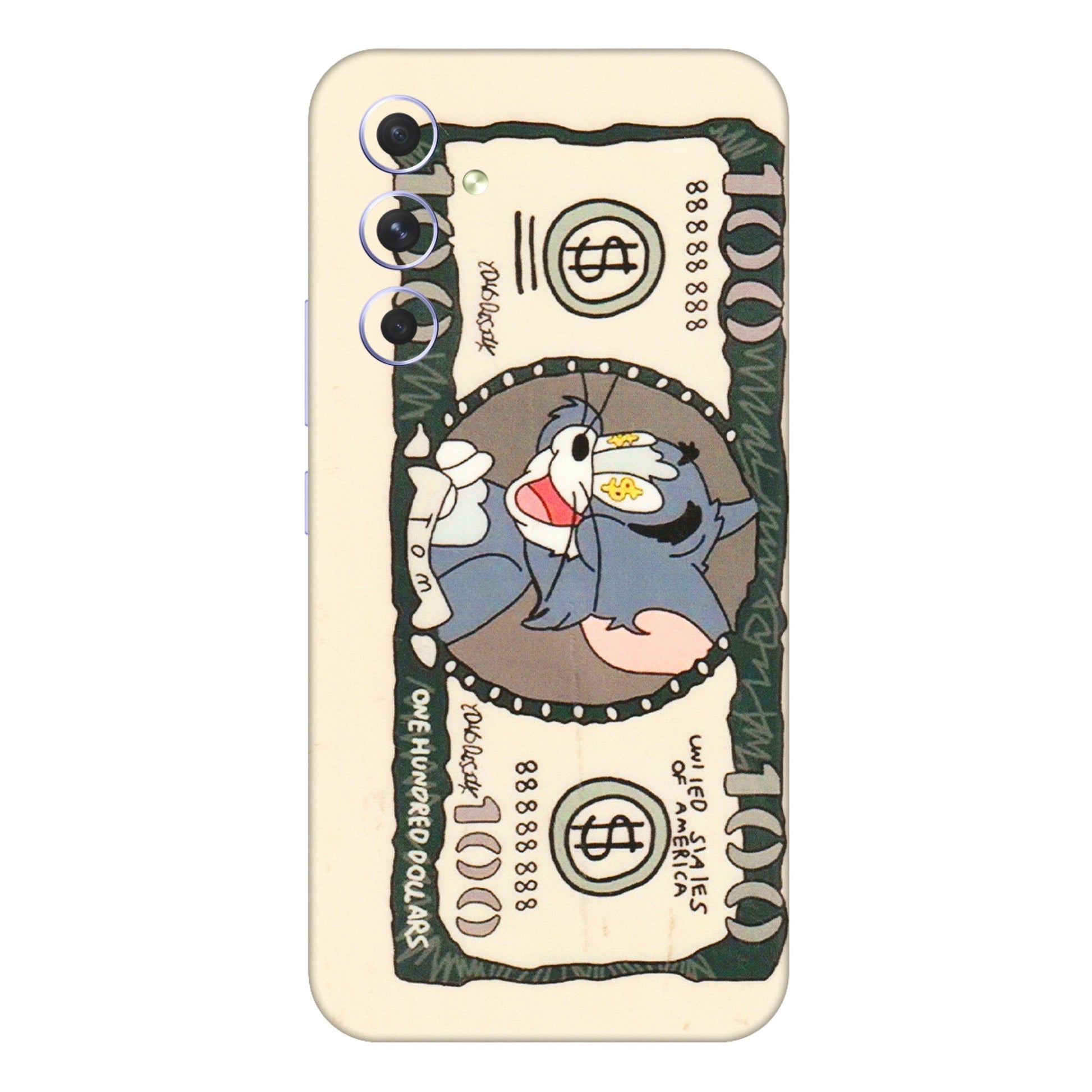 Samsung A/S Series Phone Skins (All Models) - One Hundred Dollar Tom - Transparent Finish (T-16) Samsung Galaxy A54 (5G)