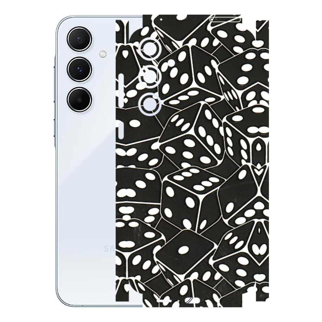 Samsung A/S Series Phone Skins (All Models) - Big Black Dices - 3D Embossed Finish (L-106) Samsung Galaxy A55 (5G)