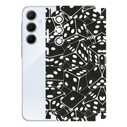 Samsung A/S Series Phone Skins (All Models) - Big Black Dices - 3D Embossed Finish (L-106) Samsung Galaxy A55 (5G)