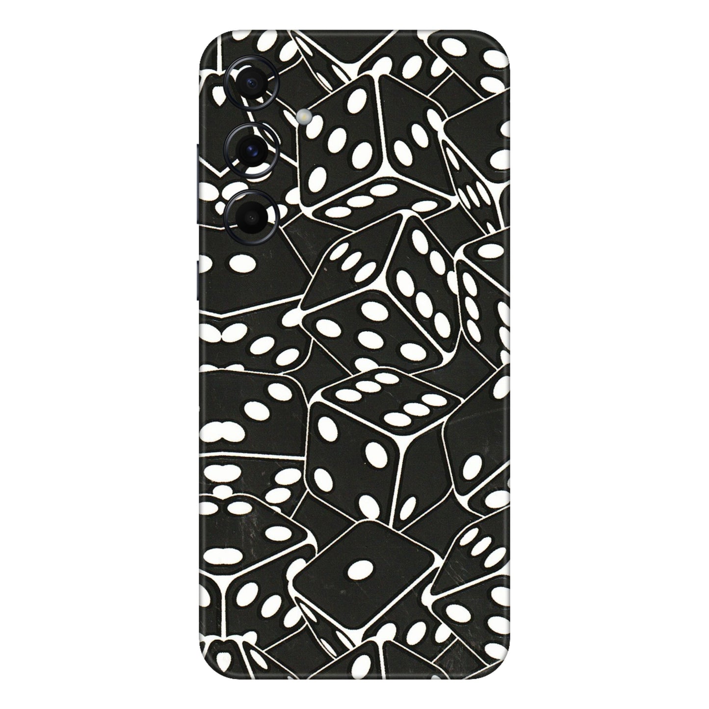 Samsung A/S Series Phone Skins (All Models) - Big Black Dices - 3D Embossed Finish (L-106) Samsung Galaxy A55 (5G)