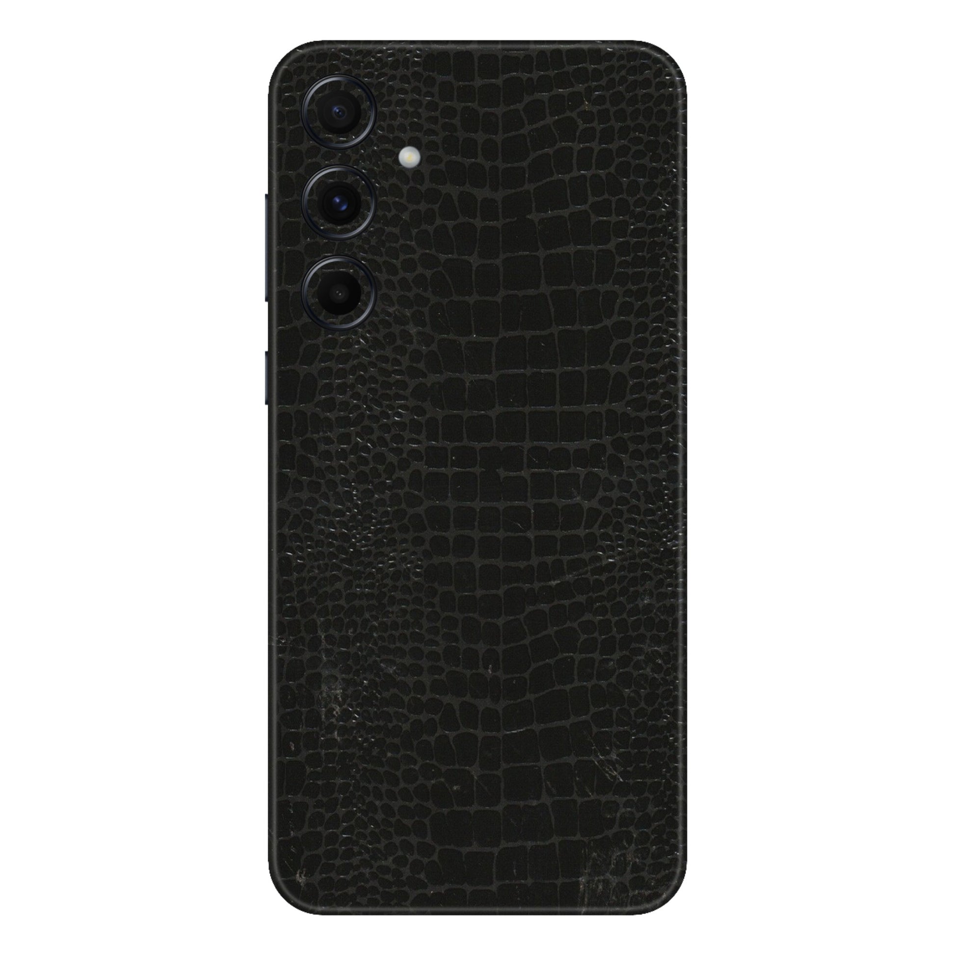 Samsung A/S Series Phone Skins (All Models) - Snake Leather Black - 3D Embossed Finish (L-107) Samsung Galaxy A55 (5G)