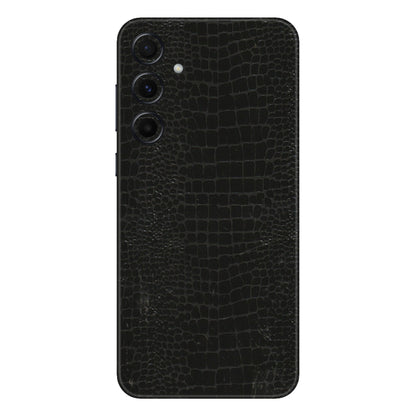 Samsung A/S Series Phone Skins (All Models) - Snake Leather Black - 3D Embossed Finish (L-107) Samsung Galaxy A55 (5G)