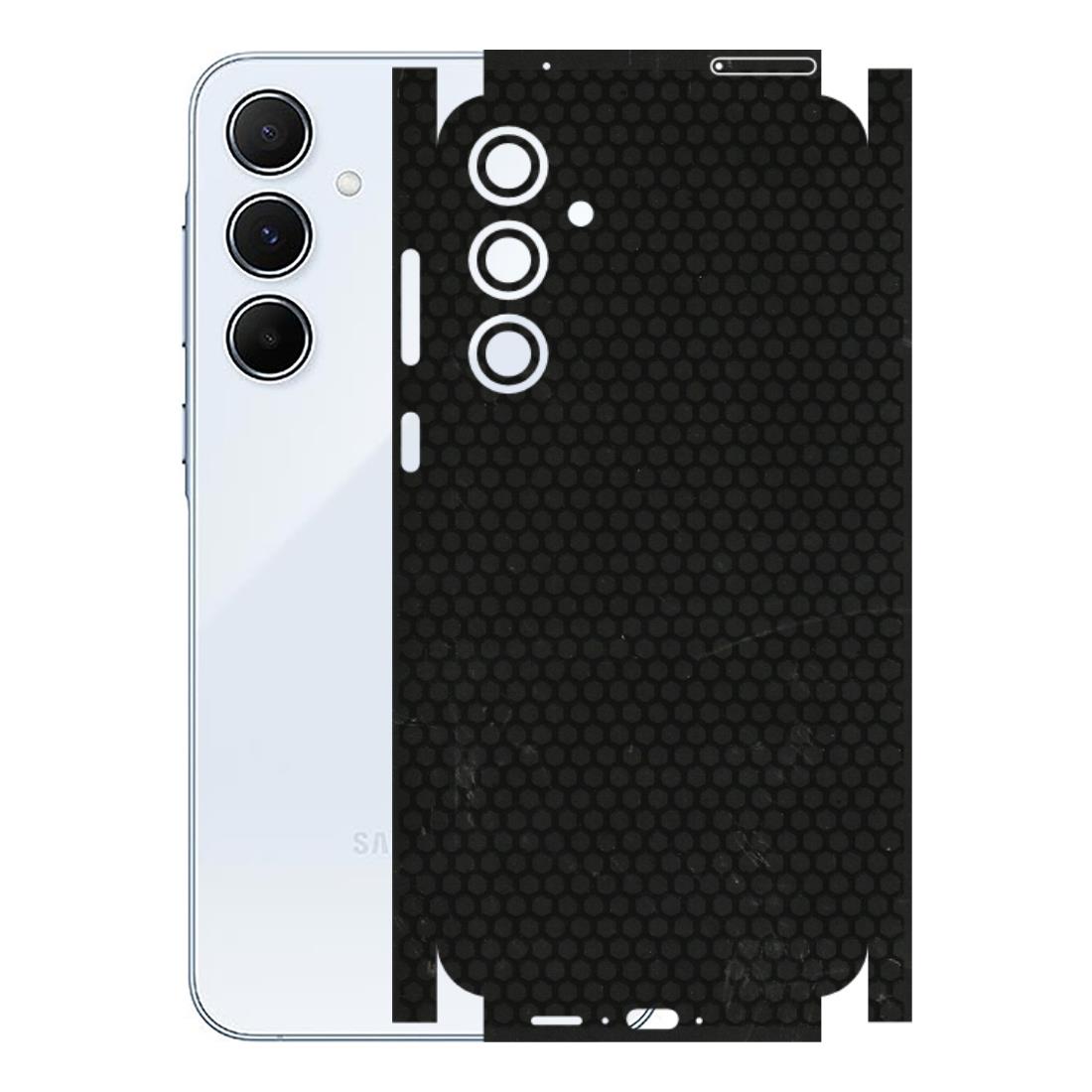 Samsung A/S Series Phone Skins (All Models) - Black honeycomb - 3D Embossed Finish (L-114) Samsung Galaxy A55 (5G)