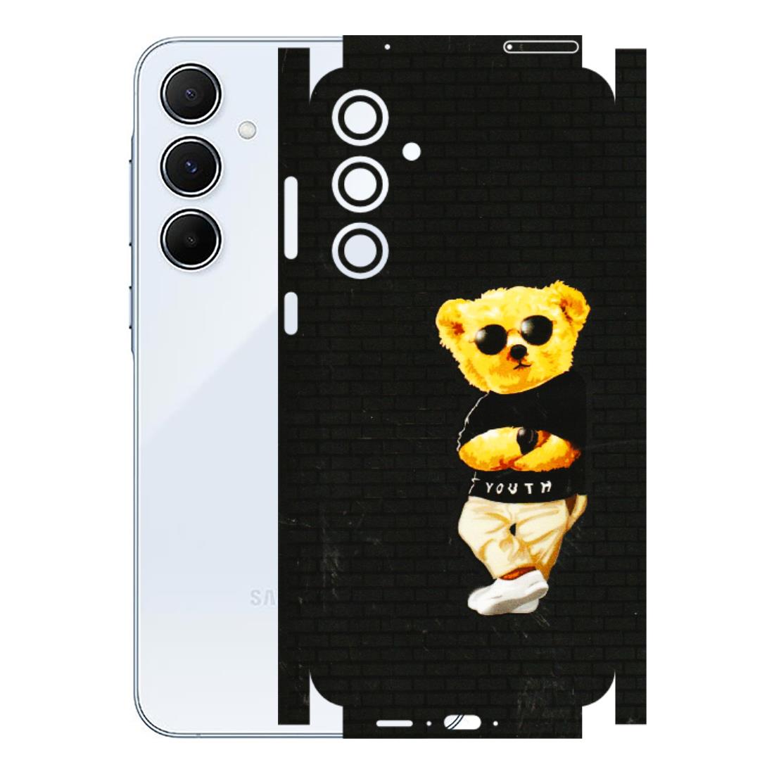 Samsung A/S Series Phone Skins (All Models) - Classy Teddy Bear - 3D Embossed Finish (L-116) Samsung Galaxy A55 (5G)