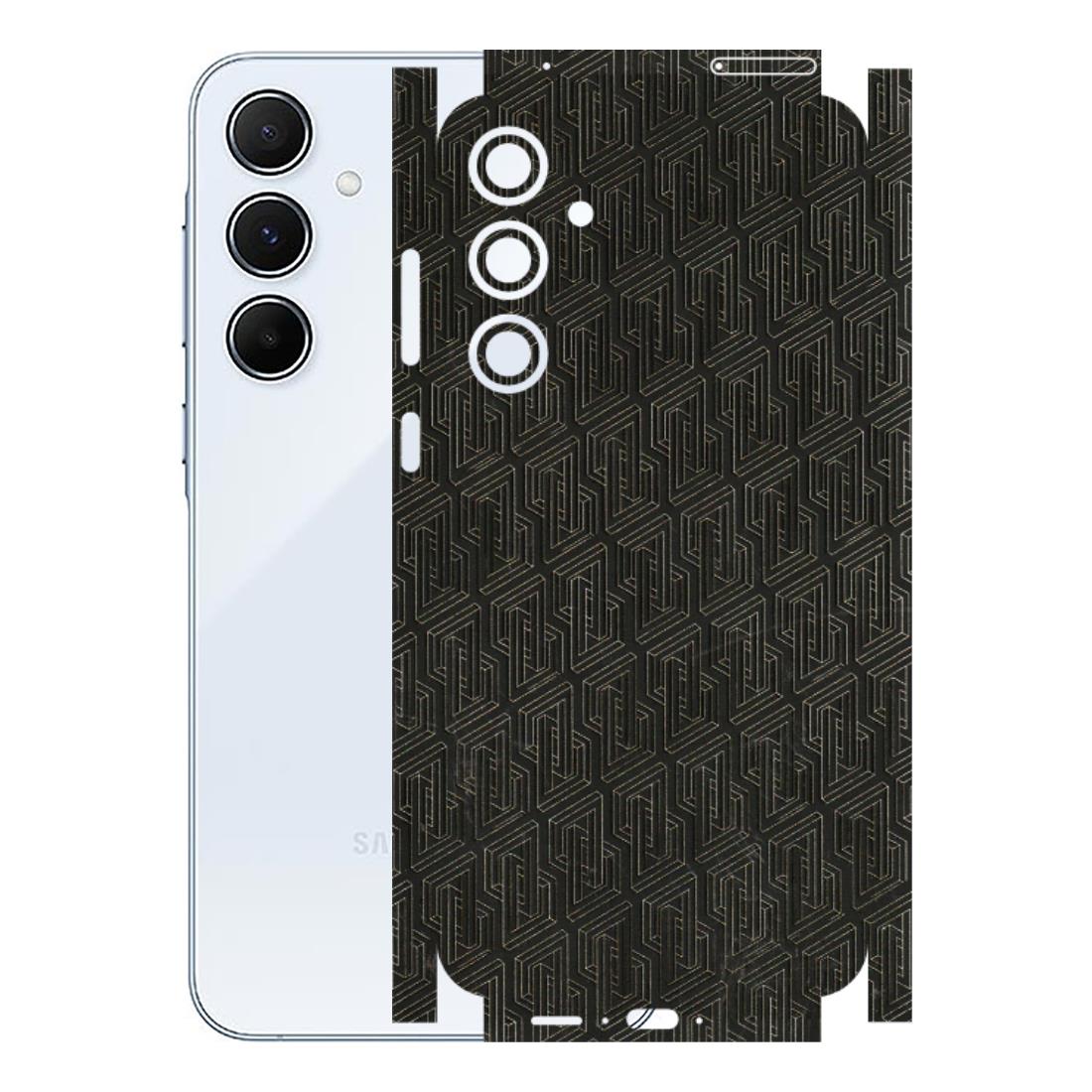 Samsung A/S Series Phone Skins (All Models) - Black Abstract Pattern - 3D Embossed Finish (L-117) Samsung Galaxy A55 (5G)