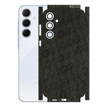 Samsung A/S Series Phone Skins (All Models) - Black Abstract Pattern - 3D Embossed Finish (L-117) Samsung Galaxy A55 (5G)