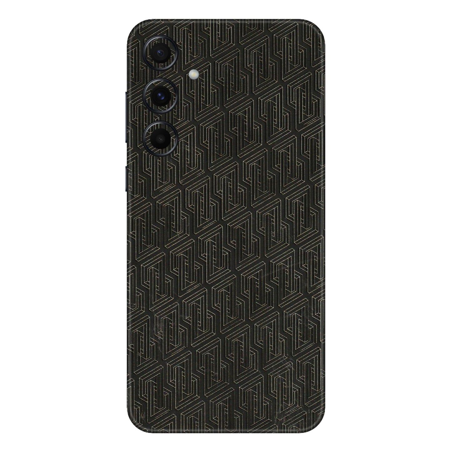 Samsung A/S Series Phone Skins (All Models) - Black Abstract Pattern - 3D Embossed Finish (L-117) Samsung Galaxy A55 (5G)