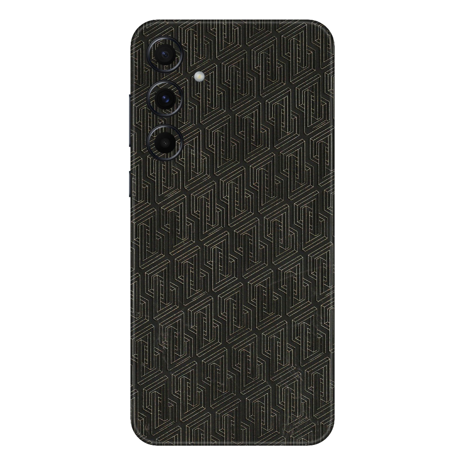Samsung A/S Series Phone Skins (All Models) - Black Abstract Pattern - 3D Embossed Finish (L-117) Samsung Galaxy A55 (5G)